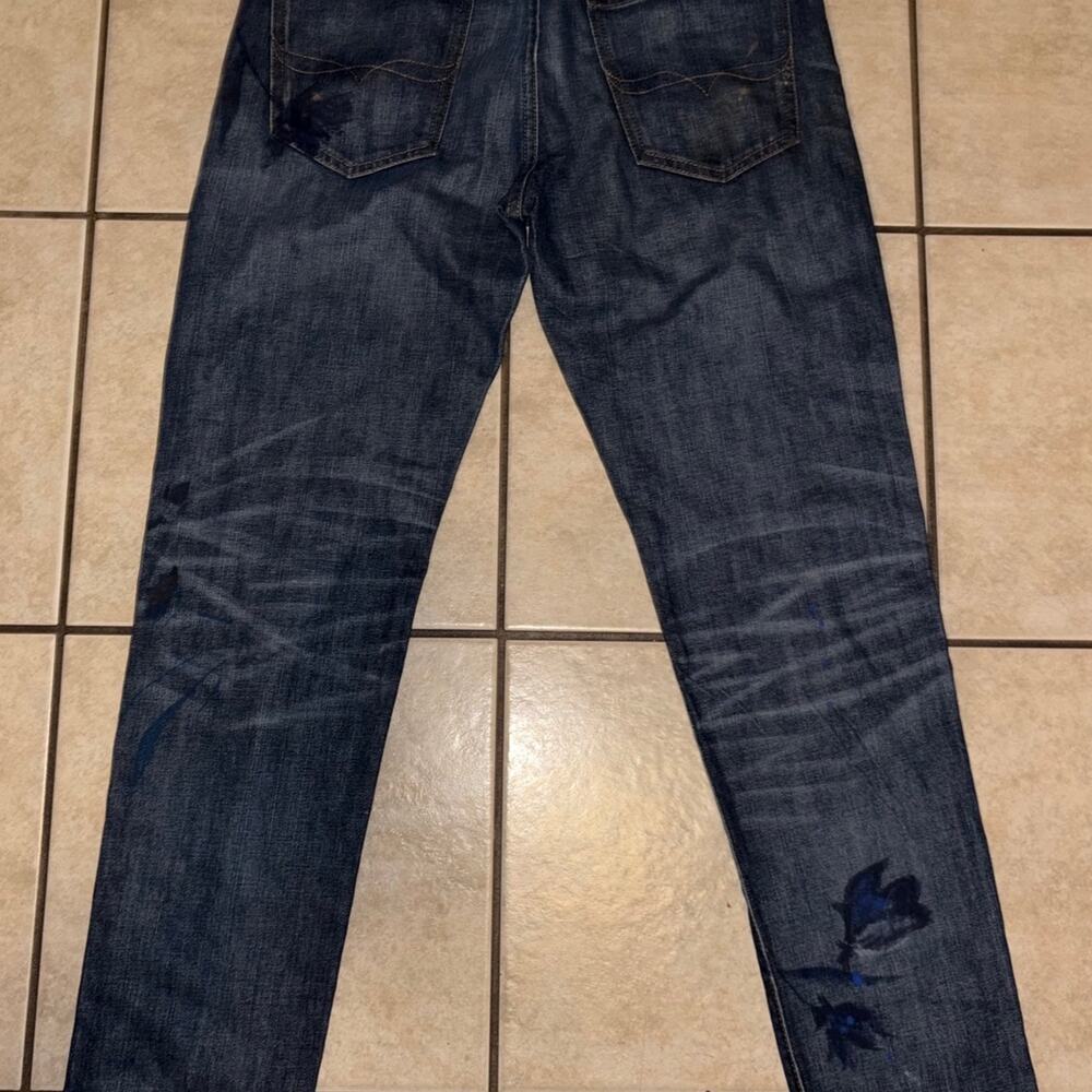 Polo Ralph Lauren Astor slim boyfriend size 27 paint flowers blue - Picture 8 of 11
